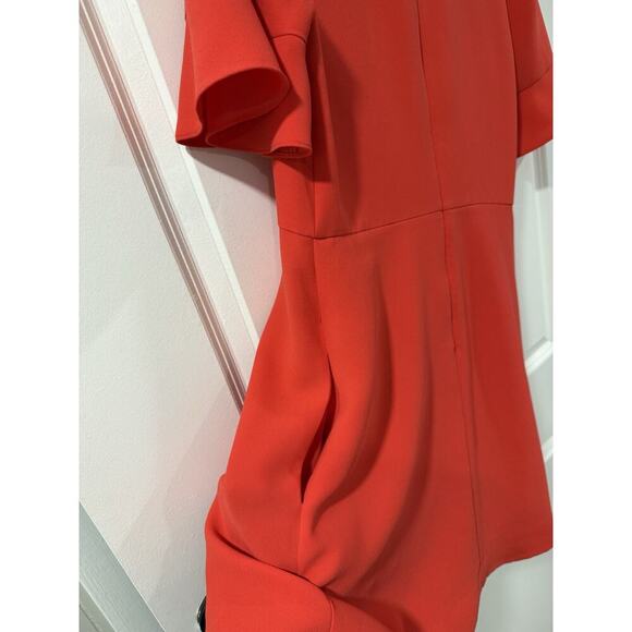 Banana Republic Red Flutter Sleeve mini Dress Size 6 | Women’s Shift w/ Pockets - Picture 4 of 9